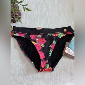 Sunseeker Tropical Black Classic Bottom Pineapple Prints Size 10